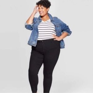 NWT Ava & Viv black mid-rise skinny jeans. size 24W/Regular length